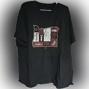 Fanatics Black & Red Portland Trailblazers Graphic Tee 503 Men’s 3XL